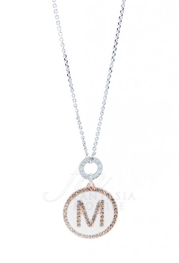 Collana Donna Lunga Iniziale White Lettera M Dvccio 7876