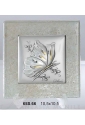 Quadro Argento Vetro Murano Farfalla Acca 65S.66
