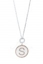 Collana Donna Lunga Iniziale White Lettera S Dvccio 7868