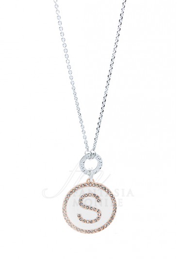 Collana Donna Lunga Iniziale White Lettera S Dvccio 7868