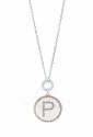 Collana Donna Lunga Iniziale White Lettera P Dvccio 7879