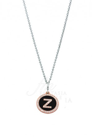 Collana Donna Iniziale Nero Lettera Z Small Dvccio 7177