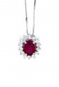 Collana Donna Rubino Rosso Oro 18kt Diamanti Naturali Demetra 139.055.R12