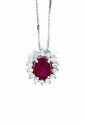 Collana Donna Rubino Rosso Oro Bianco18kt Diamanti Naturali Demetra 139.055.R12
