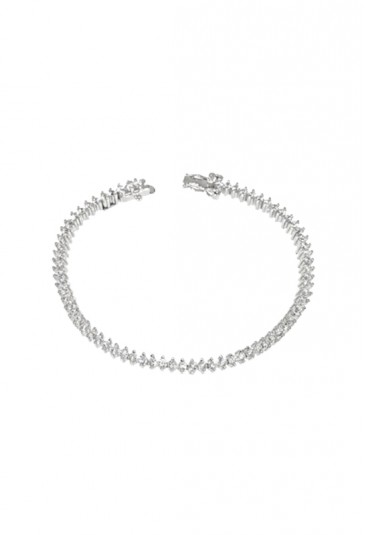 Bracciale Tennis Donna Argento 925 Zirconi Forma Chicco Riso Fantasia Monile 7733