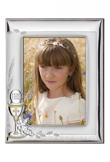 Cornice Portafoto Prima Comunione Argento Bilamina 16x18 Valenti 624/4L
