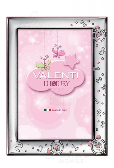 Cornice Portafoto Bimba Rosa Argento Bilamina Valenti 73011/3R