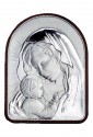 Quadro Madonna Con Bambino Argento 925 Legno Acca 32FT.2