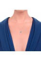 Collana Donna Cuore Diamanti Naturali Acqua Marina Oro 18kt Modello Trilly Recarlo XE145/BAQ