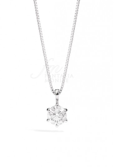 Collana Donna Punto Luce Diamante Naturale Oro 18kt Modello Sofia Recarlo XE406/014