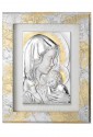 Quadro Madonna Con Bambino Capoletto Argento 925 Legno Dipinto Acca 146B.19
