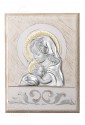 Quadro Madonna Con Bambino Capoletto Argento 925 Legno Dipinto Acca 285BR
