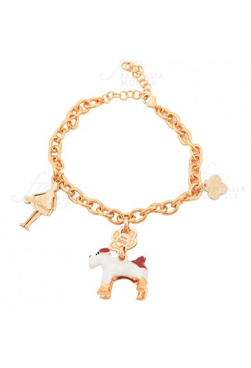 Bracciale Donna Le Carose I Love My Dog Cane Jack Russel Pink Mood 5TTKBFM