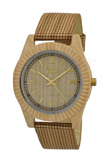 Orologio Vegano Legno Acero Misura Media Wood Green Time ZW011E