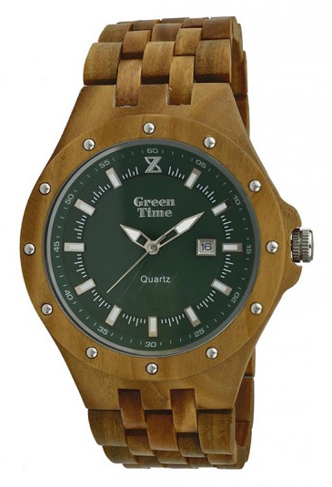 Orologio Uomo Legno Sandalo Wood Green Time ZW038A