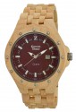 Orologio Uomo Legno Chiaro Wood Rosso Bordeaux Green Time ZW038C