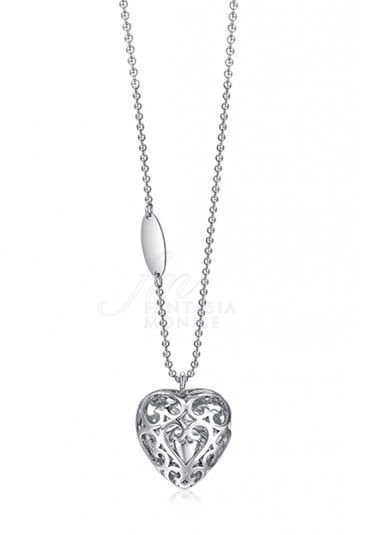 Collana Donna Acciaio Chiama Angeli Cuore Luca Barra CK1051