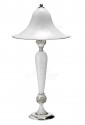 Lampada Vetro Soffiato Bianco Opaco Base Argento 925 Acca 456ET.1