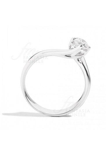 Anello Donna Solitario Fidanzamento Diamante Naturale Oro 18kt Modello Anniversary Recarlo R01SO195/032-12