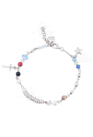 Bracciale Unisex Il Re Dei Re Vita Di Gesù Argento 925 Large Unoaerre WZHZ7FM