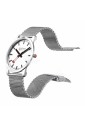 Orologio Mondaine Uomo Simply Elegant Piatto Cinturino Maglia Milano Quadrante Bianco A638.30350.16SBM