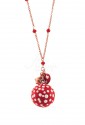 Collana Donna Dolce Attesa Chiama Angeli Cuore Rosso Argento Unoaerre WIW06FM