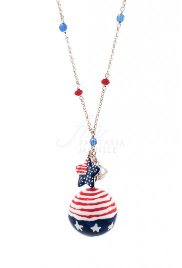 Collana Donna Chiama Angeli America Argento Unoaerre T9EJ4FM