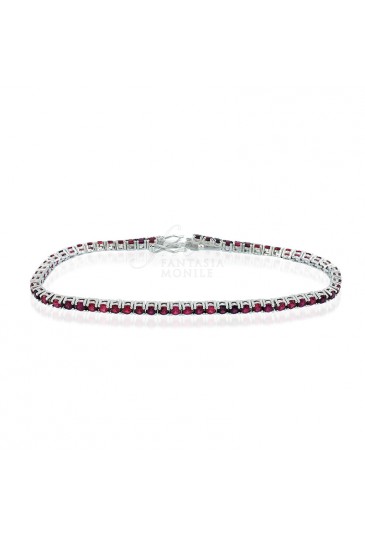 Bracciale Tennis Donna Cristalli Rossi Con Griffe Unoaerre 6659YFM