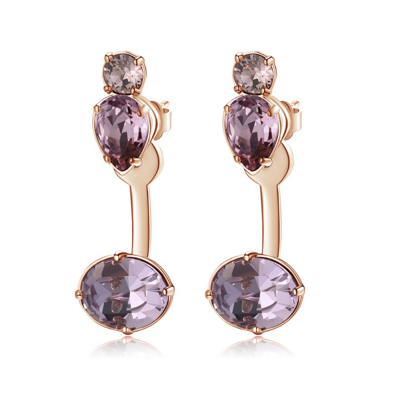 Brosway Orecchini Pendenti AFFINITY - Acciaio 316L Con Cristalli Swarovski Iris E Finitura Oro 14K - BFF167