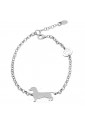 Bracciale Cane Bassotto Argento 925% Dog Unoaerre LE8IPFM