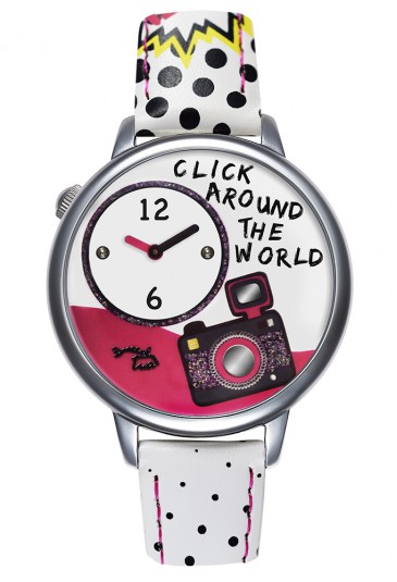 Orologio Braccialini Donna Cartoline Viaggiatrice Blogger Quadrante 3D Bianco TUA 185/BB