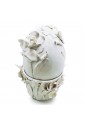 Uovo Porcellana Bianca Pasqua Lavorazione Artigianale Made in Italy Fantasia Monile 6073