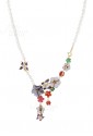 Collana Perle Argento Fiori Farfalle Coccinelle Portafortuna Smalto Produzione Artigianale Made In Italy O5GB0FM