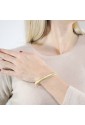 Bracciale Semirigido Donna Fili Argento Dorato Tessuti Artigianalmente Fantasia Monile DK0XHFM