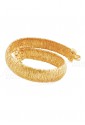Bracciale Semirigido Donna Fili Argento Dorato Tessuti Artigianalmente Fantasia Monile DK0XHFM