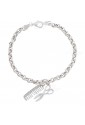 Bracciale Mestieri Charms Parrucchiera Argento Cristalli Fantasia Monile R73OPFM