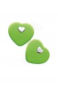 Orecchini OPS! Objects Beat Cuore Silicone Gomma Verde Prato OPSOR-08