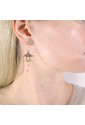 Orecchini Lebole Gioielli Fujiyama Mini Ventaglio Argento Seta Giapponese Pietra Rosa Sfaccettata 4KZGBFM