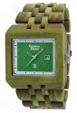 Orologio Green Time Uomo Square Legno Acero Timewood Quadrato Verde ZW004D