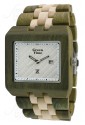 Orologio Green Time Square Uomo Legno Timewood Quadrato Bianco ZW004E