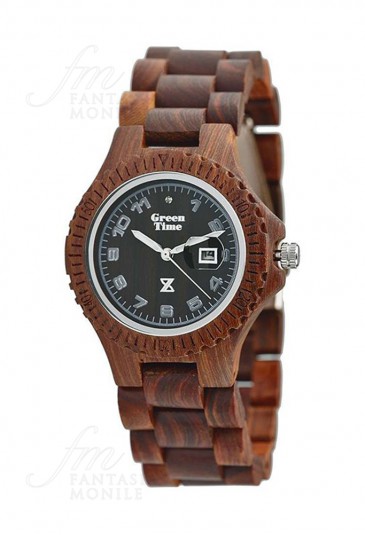 ZW006A Orologio Donna Legno Wood Green Time Sandalo Luminecscenti
