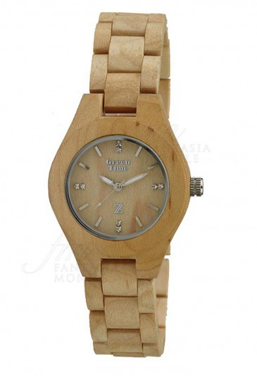 Orologio Donna Legno Chiaro Wood Green Time ZW035A