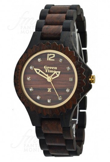 Orologio Donna Legno Sandalo Wood Green Time ZW023B