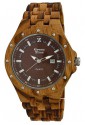 Orologio Uomo Legno Zebrano Wood Quadrante Marrone Green Time ZW038D