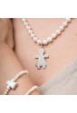 Collana Aquaforte Donna Ciondolo Bambina Perle Argento Cristalli P45BIFM