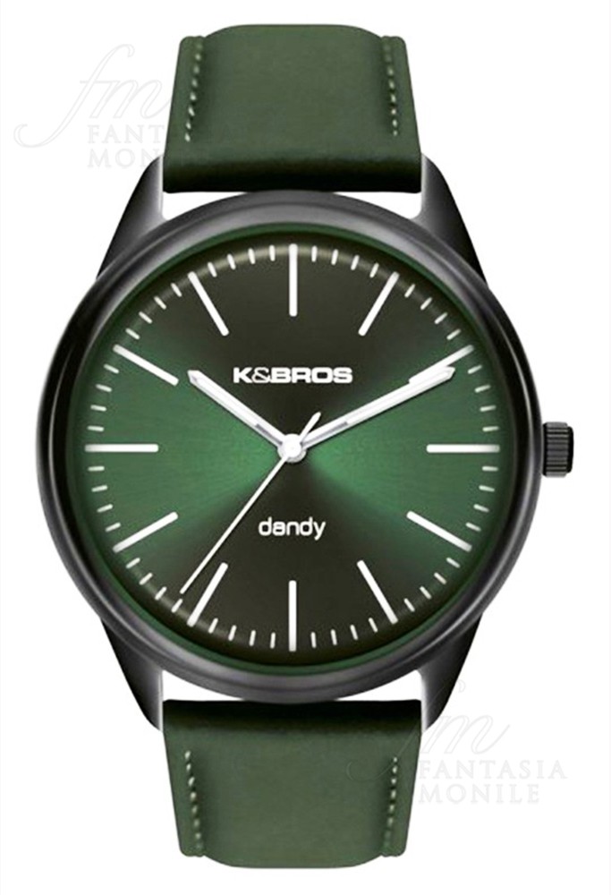 9486-3 Orologio Uomo Dandy Acciaio Pelle Ops Ops object Kebros Vintage