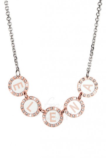 Collana Donna Nome Elena Bronzo Dvccio PQX30FM