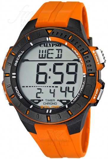 Orologio Calypso Uomo Digitale Nero Arancione K5607/1