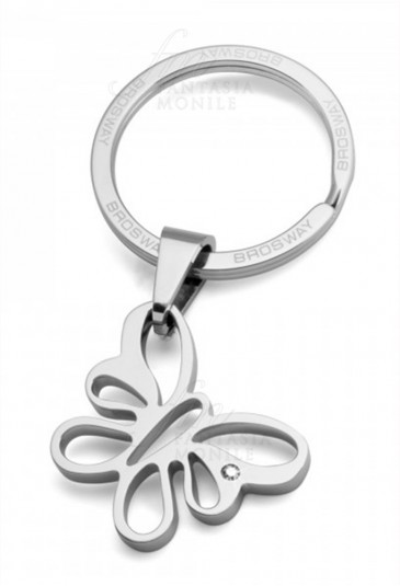 Portachiavi Brosway Donna Egocentric Acciaio Diamante Naturale GO53