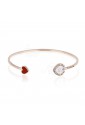 Bracciale Dvccio Cuore Donna Rigido Lettera E Rose 1D2I6FM